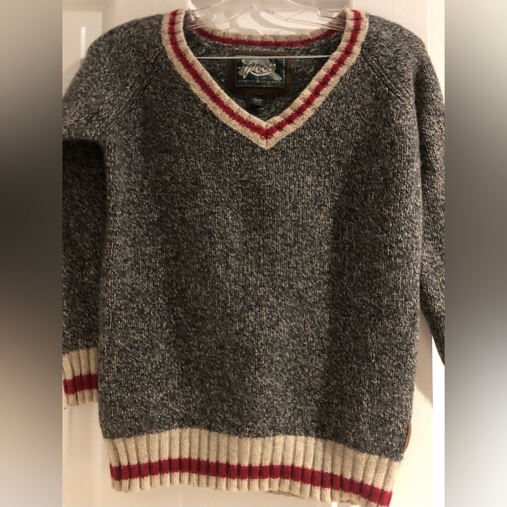 Roots Grey cabin sweater